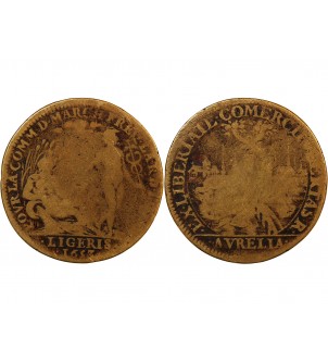 ORLÉANAIS, Communauté des marchands de Loire – JETON LAITON 1653 2