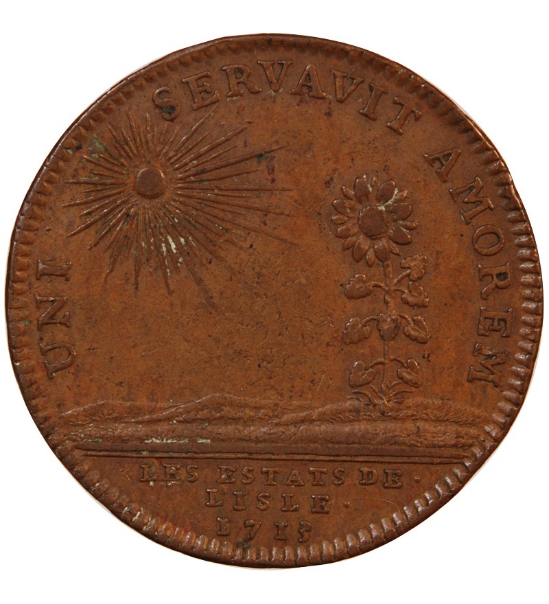 ETATS DE LILLE, LOUIS XIV – JETON CUIVRE 1713