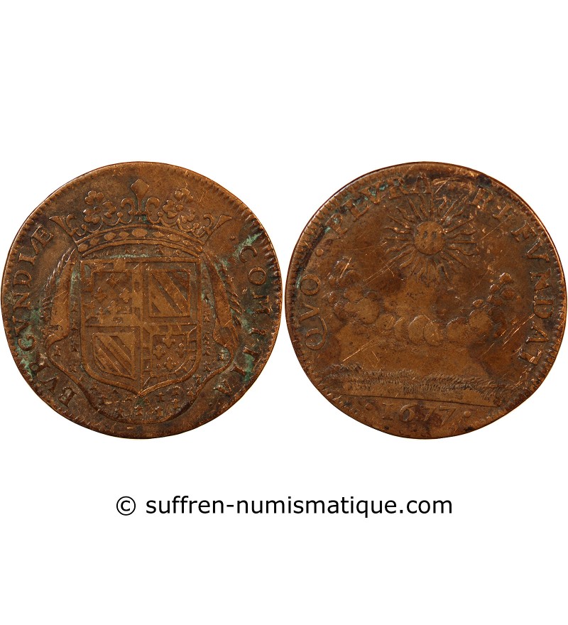 ETATS DE BOURGOGNE – JETON CUIVRE 1677