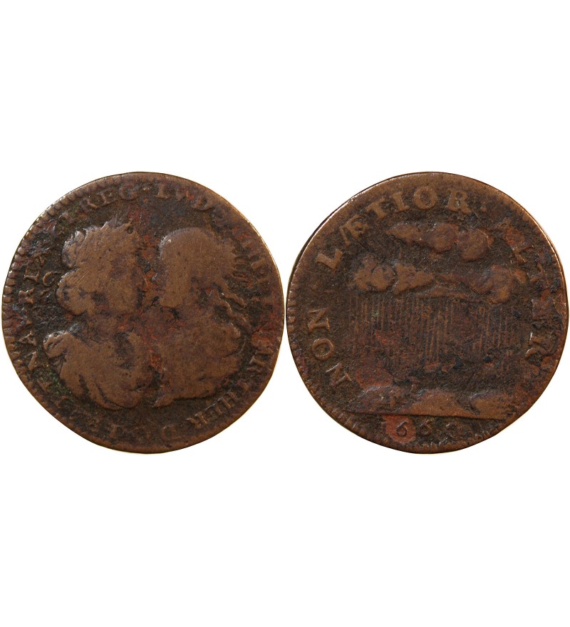 MARIE-THERESE, MARIAGE DU ROI – JETON CUIVRE 1660
