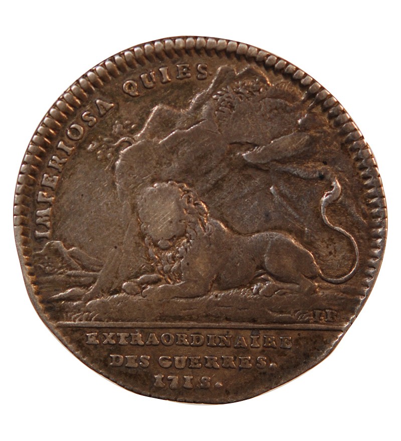 EXTRAORDINAIRE DES GUERRES, LOUIS XV - JETON ARGENT 1718