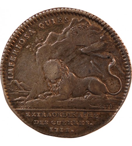 EXTRAORDINAIRE DES GUERRES, LOUIS XV - JETON ARGENT 1718