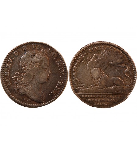 EXTRAORDINAIRE DES GUERRES, LOUIS XV - JETON ARGENT 1718