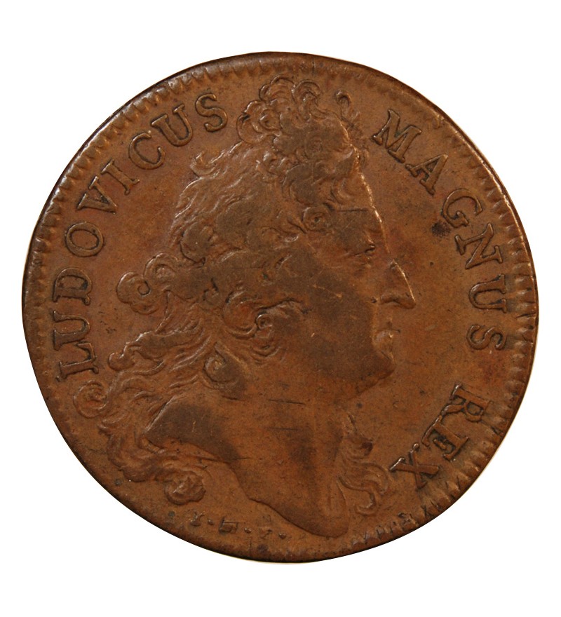 EXTRAORDINAIRE DES GUERRES, LOUIS XIV - JETON CUIVRE 1708