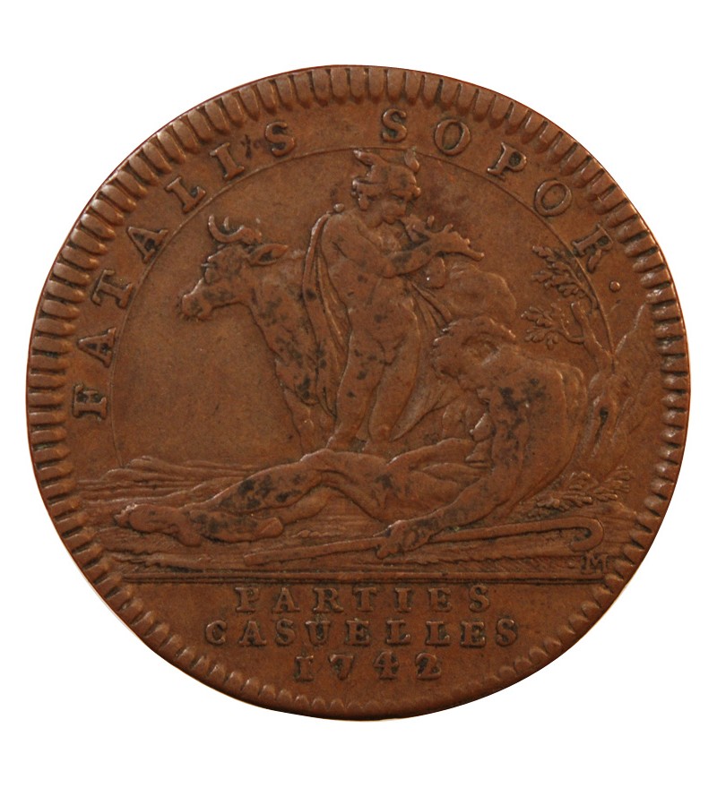 PARTIES CASUELLES, LOUIS XV - JETON CUIVRE 1742