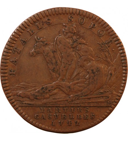 PARTIES CASUELLES, LOUIS XV - JETON CUIVRE 1742