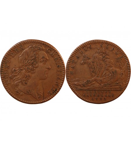 PARTIES CASUELLES, LOUIS XV - JETON CUIVRE 1742