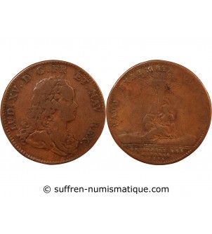 ORDINAIRE DES GUERRES, LOUIS XV - JETON CUIVRE 1715