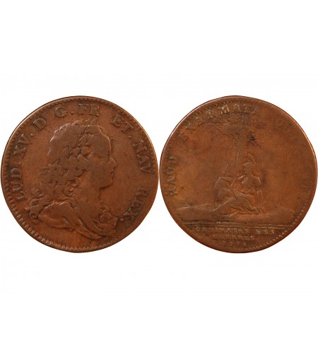 ORDINAIRE DES GUERRES, LOUIS XV - JETON CUIVRE 1715