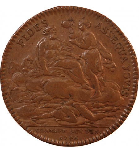CHAMBRE AUX DENIERS, LOUIS XV - JETON CUIVRE 1746
