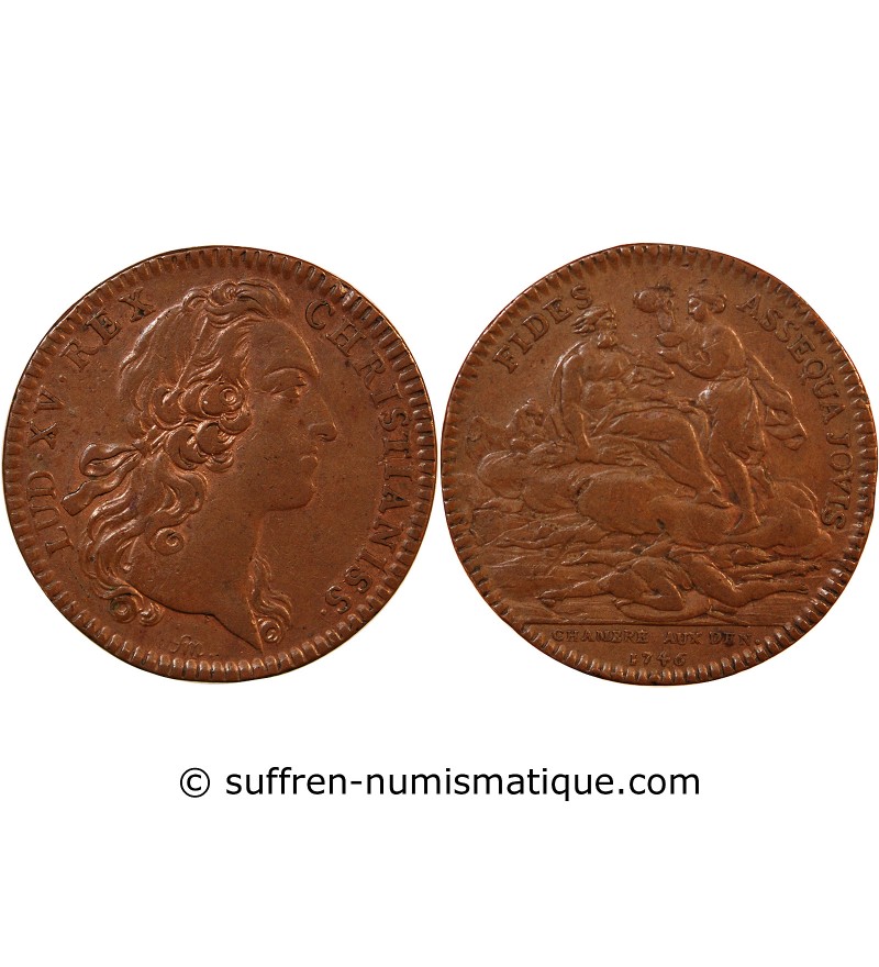 CHAMBRE AUX DENIERS, LOUIS XV - JETON CUIVRE 1746