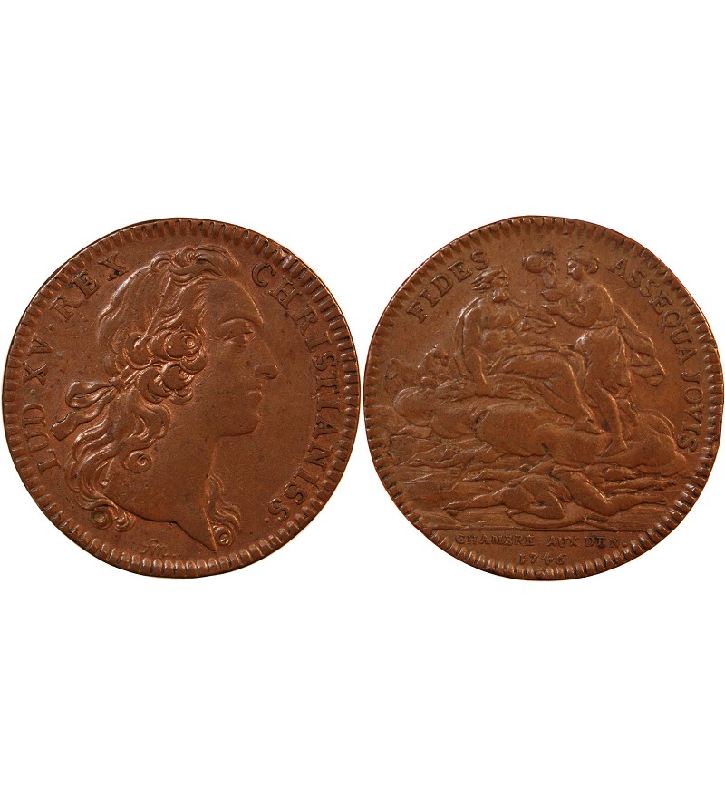 CHAMBRE AUX DENIERS, LOUIS XV - JETON CUIVRE 1746
