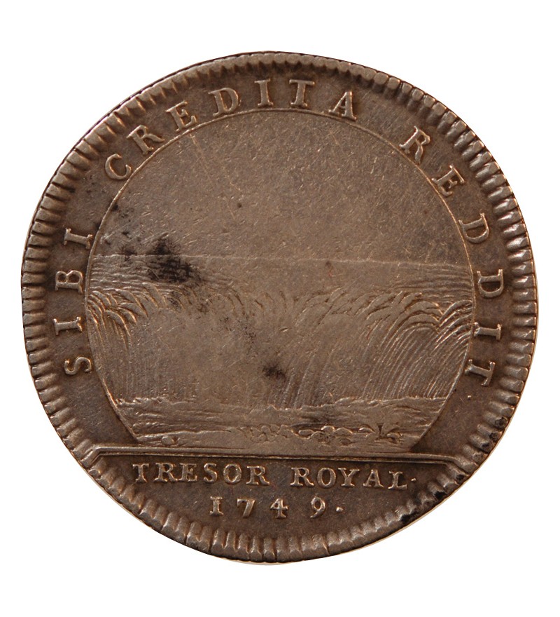 TRÉSOR ROYAL, LOUIS XV - JETON ARGENT 1749