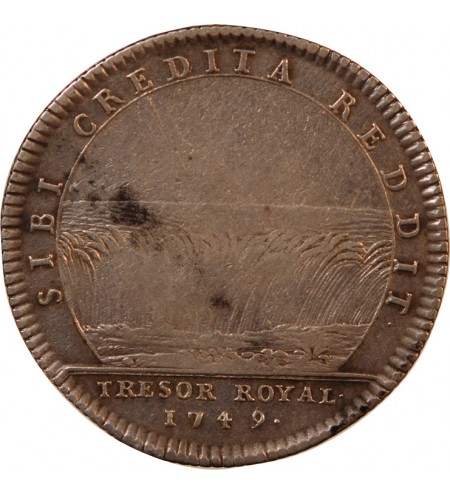 TRÉSOR ROYAL, LOUIS XV - JETON ARGENT 1749