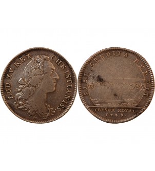 TRÉSOR ROYAL, LOUIS XV - JETON ARGENT 1749 2