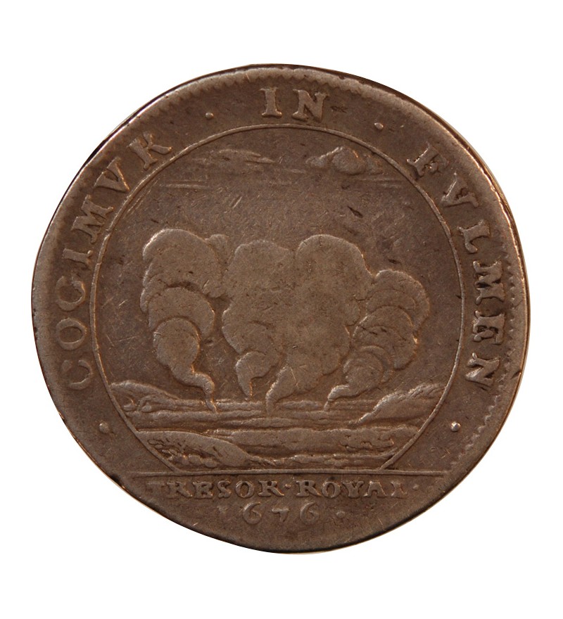 TRÉSOR ROYAL, LOUIS XIV - JETON ARGENT 1676