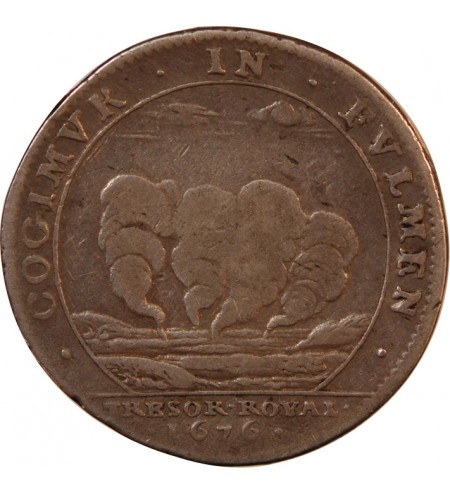 TRÉSOR ROYAL, LOUIS XIV - JETON ARGENT 1676