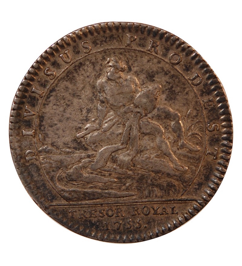 TRÉSOR ROYAL, LOUIS XV - JETON ARGENT 1755