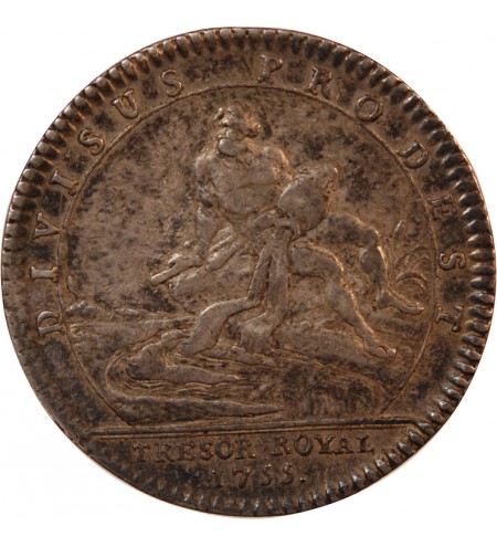 TRÉSOR ROYAL, LOUIS XV - JETON ARGENT 1755