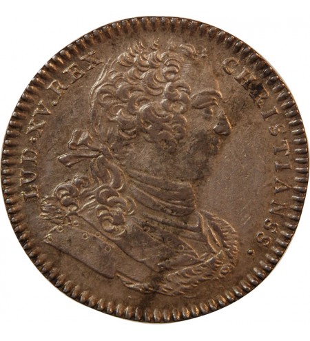 TRÉSOR ROYAL, LOUIS XV - JETON ARGENT 1758