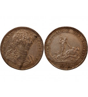 TRÉSOR ROYAL, LOUIS XV - JETON ARGENT 1758 2