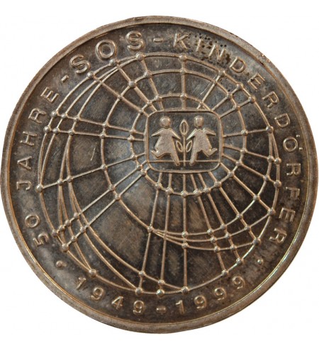 ALLEMAGNE - 10 MARK ARGENT 1999 J HAMBOURG - SOS Villages d'enfants