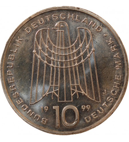 ALLEMAGNE - 10 MARK ARGENT 1999 J HAMBOURG - SOS Villages d'enfants