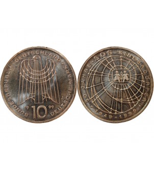 ALLEMAGNE - 10 MARK ARGENT 1999 J HAMBOURG - SOS Villages d'enfants 2