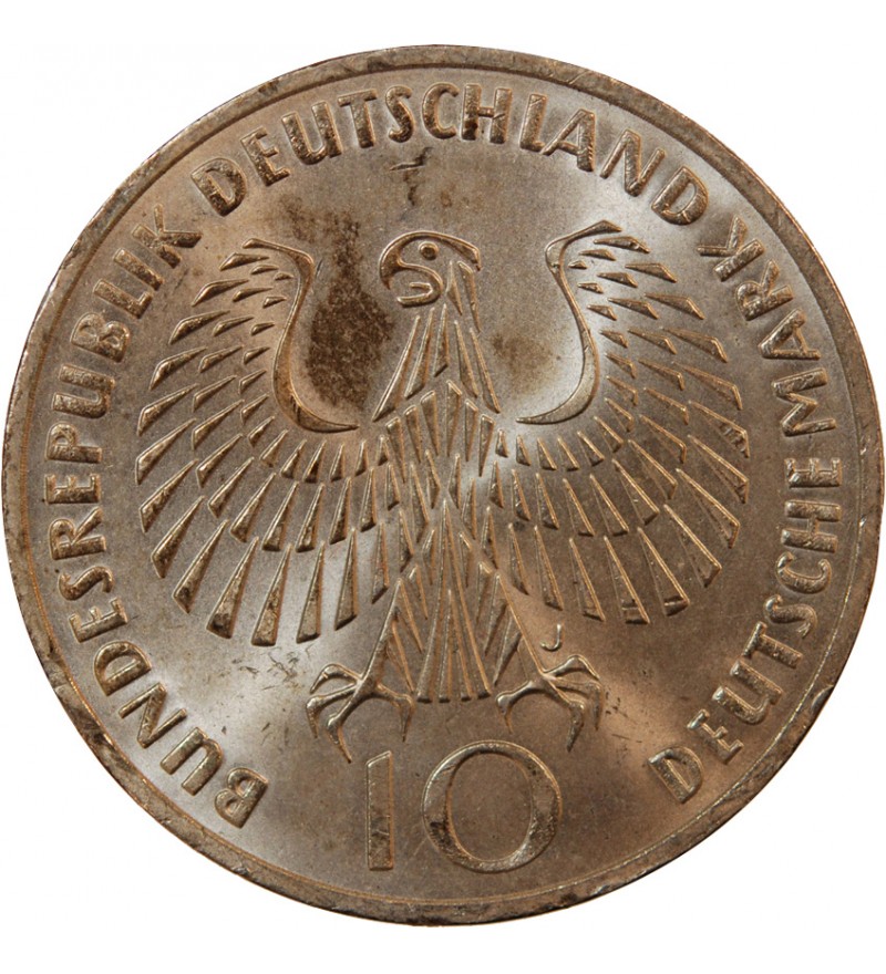 ALLEMAGNE - 10 MARK ARGENT 1972 J HAMBOURG - JO DE MUNICH