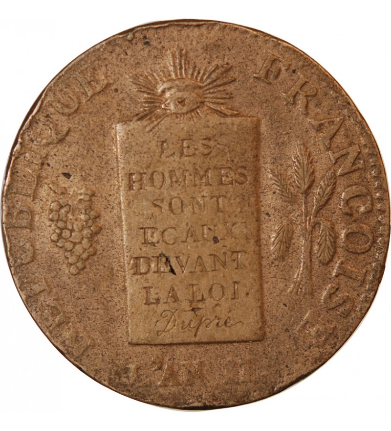 REVOLUTION FRANCAISE, CONVENTION - 2 SOLS A LA BALANCE 1793 AA METZ