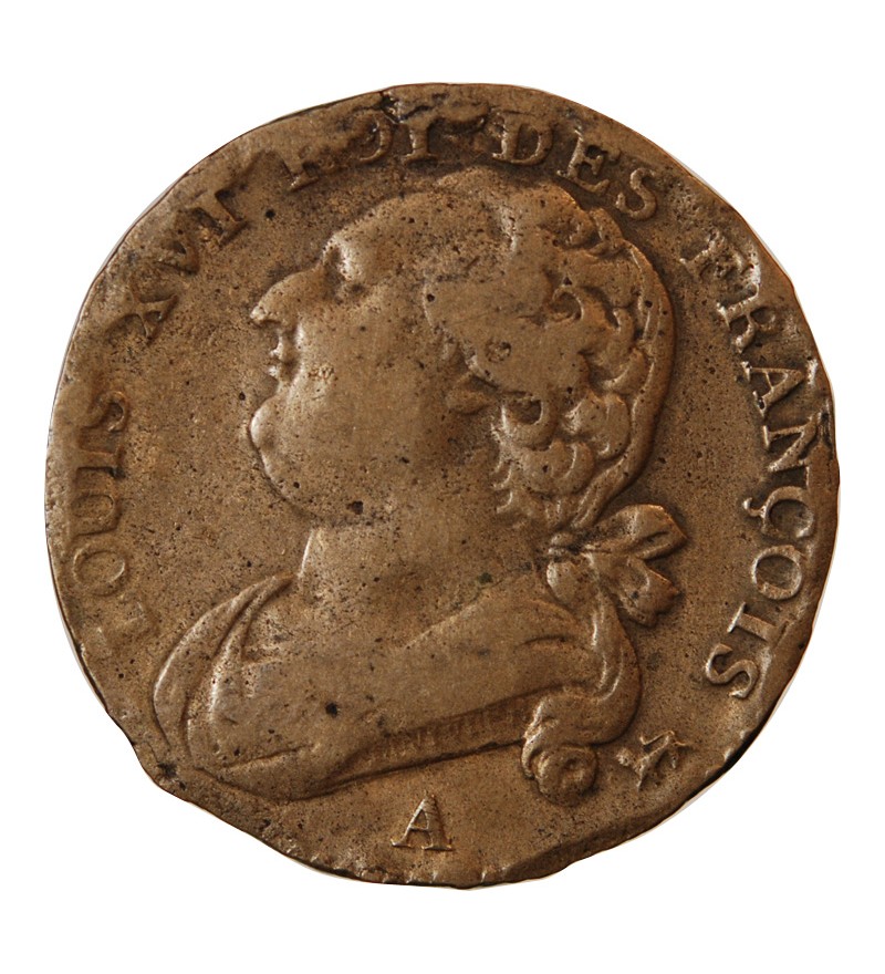 REVOLUTION FRANCAISE, CONSTITUTION - 12 DENIERS 1792 A PARIS