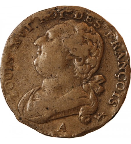 REVOLUTION FRANCAISE, CONSTITUTION - 12 DENIERS 1792 A PARIS