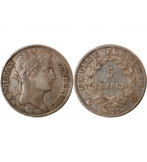 NAPOLEON Ier﻿ - 5 FRANCS ARGENT 1811 Q PERPIGNAN 2