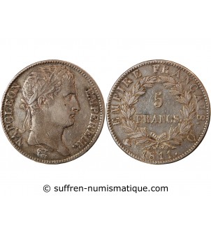 NAPOLEON Ier﻿ - 5 FRANCS ARGENT 1811 Q PERPIGNAN