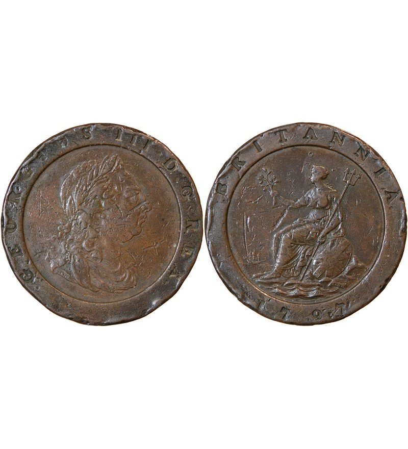 GRANDE-BRETAGNE, GEORGES III - 2 PENCE 1797