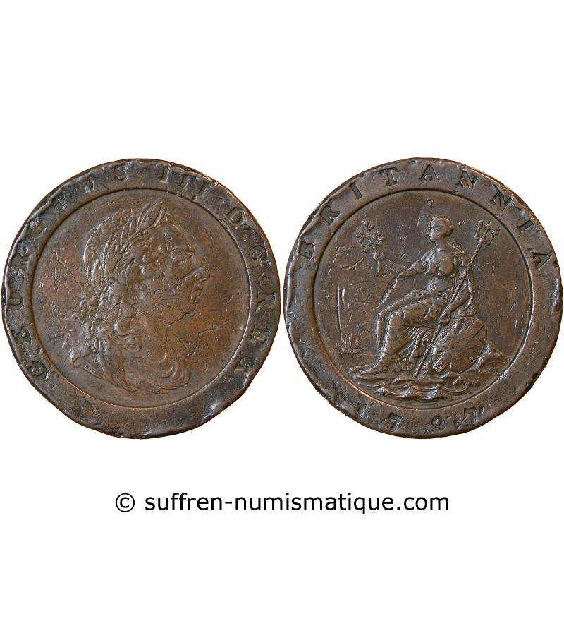 GRANDE-BRETAGNE, GEORGES III - 2 PENCE 1797