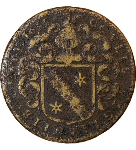 MAIRE DE NANTES, JEAN FOURNIER, SIEUR DE LA PINSONNIERE – JETON LAITON 1655 F.8863