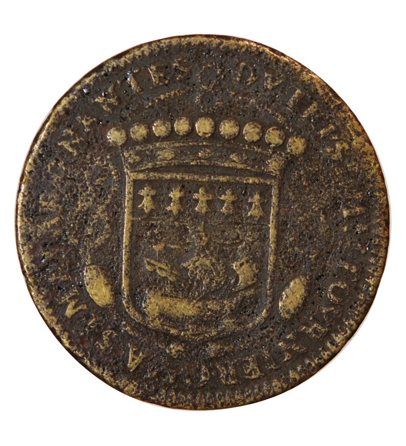 MAIRE DE NANTES, JEAN FOURNIER, SIEUR DE LA PINSONNIERE – JETON LAITON 1655 F.8863