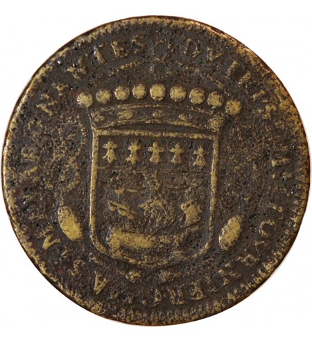 MAIRE DE NANTES, JEAN FOURNIER, SIEUR DE LA PINSONNIERE – JETON LAITON 1655 F.8863