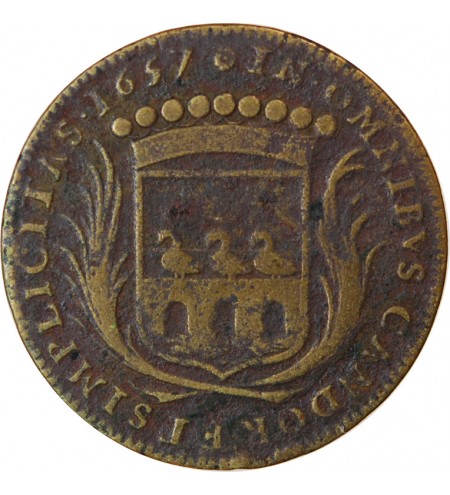 MAIRE DE NANTES, RENÉ DE PONCTUAL – JETON LAITON 1657 F.8865