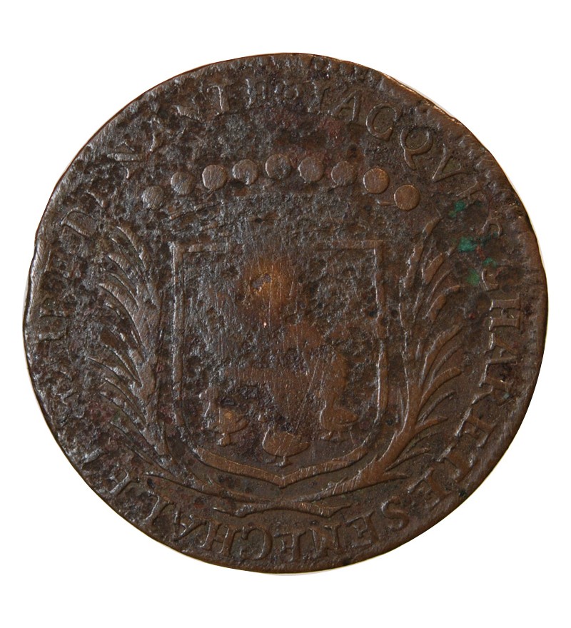 MAIRE DE NANTES, GRATIEN LIBAULT, SIEUR DE LA TEMPLERIE – JETON CUIVRE 1671 F.8882