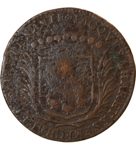 MAIRE DE NANTES, GRATIEN LIBAULT, SIEUR DE LA TEMPLERIE – JETON CUIVRE 1671 F.8882