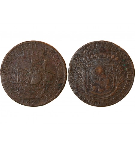 MAIRE DE NANTES, GRATIEN LIBAULT, SIEUR DE LA TEMPLERIE – JETON CUIVRE 1671 F.8882