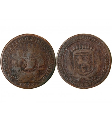MAIRE DE NANTES, LOUIS CHARETTE, SIEUR DE LA GACHERIE – JETON CUIVRE 1675 F.8887