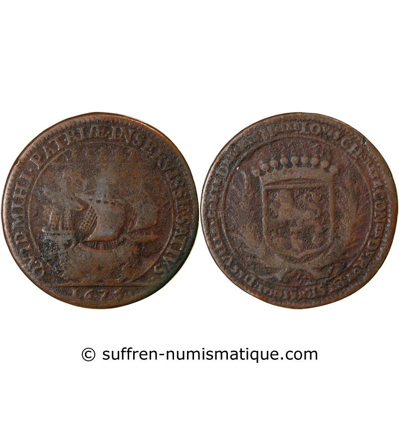 MAIRE DE NANTES, LOUIS CHARETTE, SIEUR DE LA GACHERIE – JETON CUIVRE 1675 F.8887