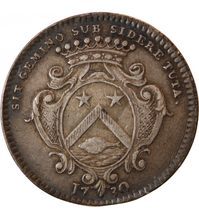 MAIRE DE NANTES, RENÉ LERAY, SIEUR DU FUMET – JETON ARGENT 1730 F.8907