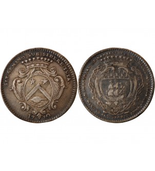 MAIRE DE NANTES, RENÉ LERAY, SIEUR DU FUMET – JETON ARGENT 1730 F.8907 2