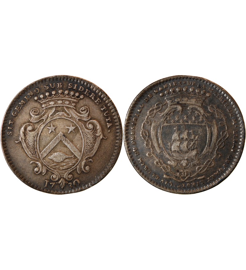 MAIRE DE NANTES, RENÉ LERAY, SIEUR DU FUMET – JETON ARGENT 1730 F.8907
