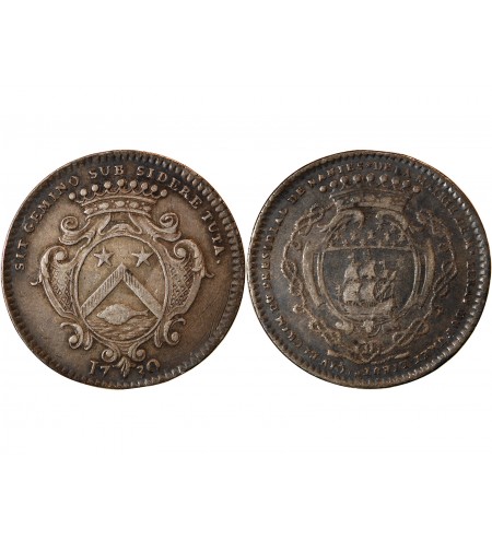 MAIRE DE NANTES, RENÉ LERAY, SIEUR DU FUMET – JETON ARGENT 1730 F.8907