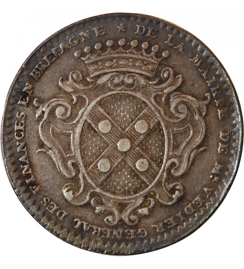 MAIRE DE NANTES, JEAN-FRANVOIS VEDIER – JETON ARGENT 1732 F.8909